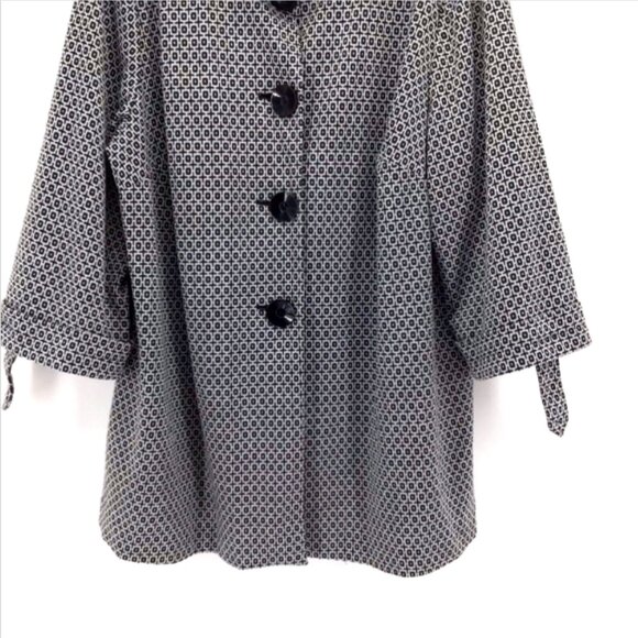 REQUIREMENTS Woman Lightweight Geometric Print Button down Jacket Size 2X - Picture 8 of 14